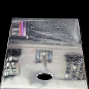 sewing machine cover slide plate 8310 is 2 3/4" x 2 1/2" fits singer 15 or japan 15 clones and more. glossy finish with some scratches & no rust. good clip. lot a.