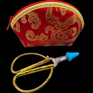 professional sewing baby 3 1/4" very sharp beautiful dragon scissors in a red dumping bag. great reviews with over 150 sold!