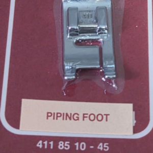 husqvarna viking sewing machine piping foot. part # 411851045 fits models: viking designer topaz 20, designer topaz 25, designer topaz 30, designer topaz 40, designer topaz 50, viking optima 630, 620, 610, 190, 185, 180, 150, 120...